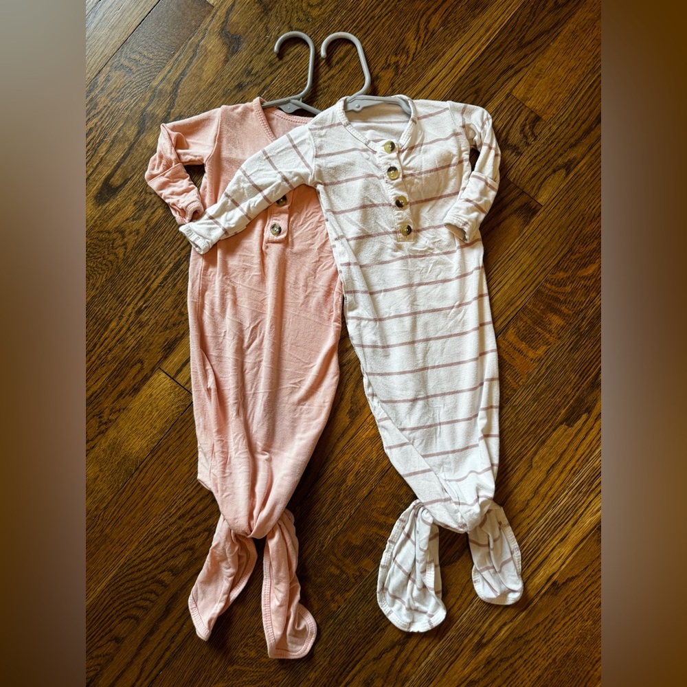 TWO knotted gowns from Lou Lou & Company
